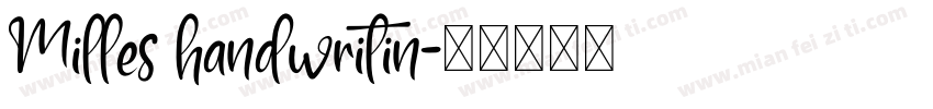 Milles handwritin字体转换